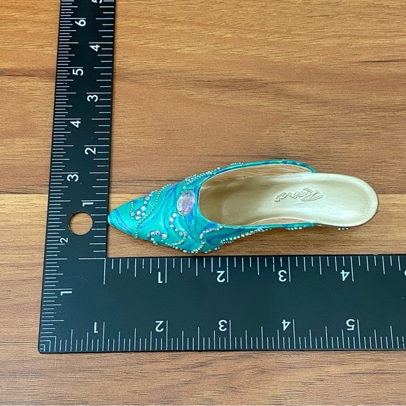 2002 RAINE Just the Right Shoe Enchanted Miniature Ceramic Heel Shoe Figurine - Picture 14 of 15